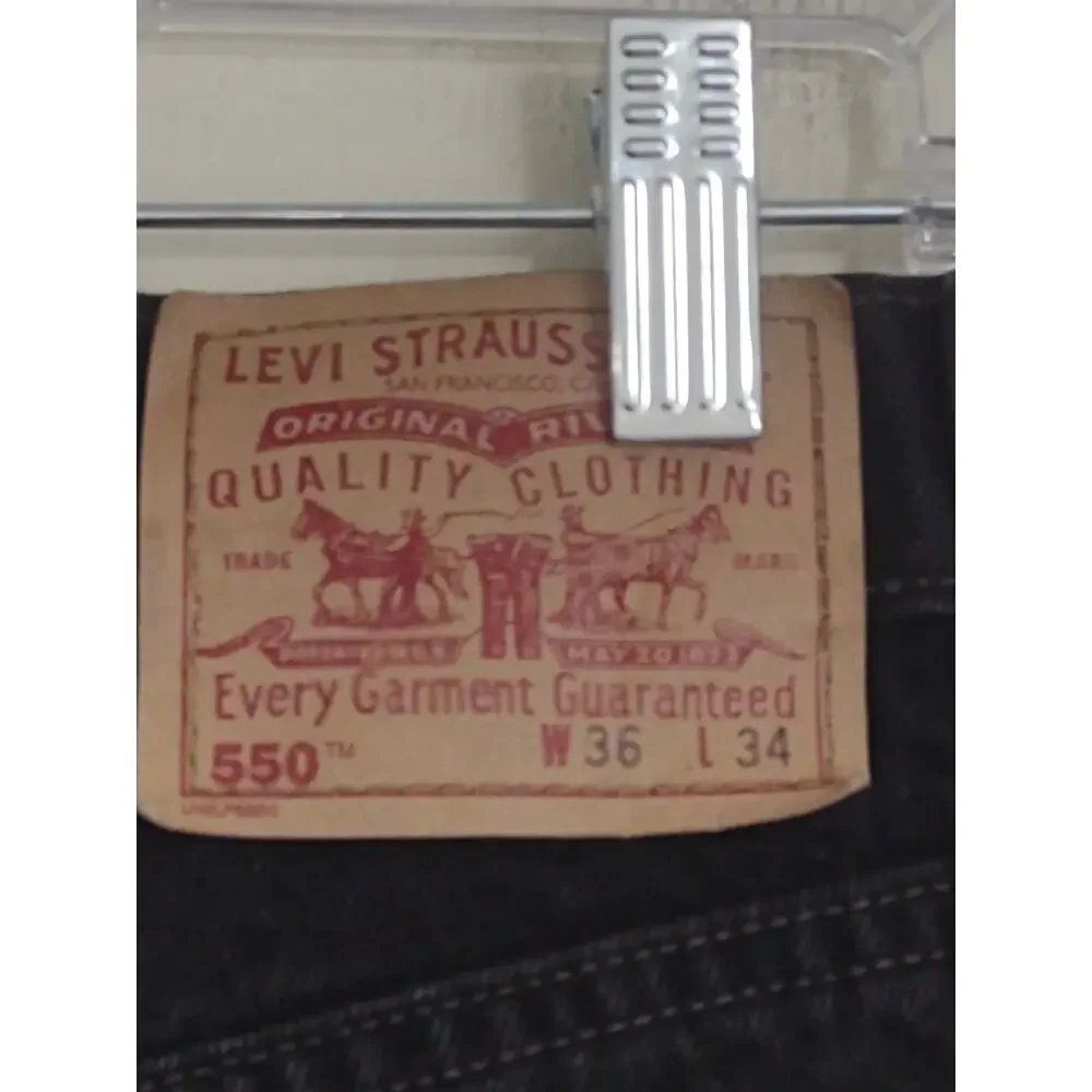 Vintage Y2K Levi's 550 Black Jeans 34 Casual‎ Preppy Classic